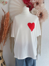 T-SHIRT HERZCHEN & STATEMENT - ONE SIZE -