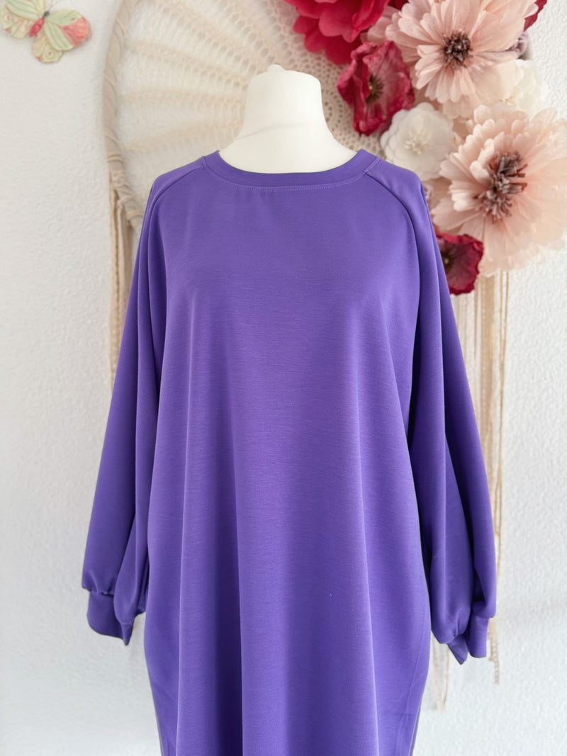 OVERSIZED SWEATERKLEID IN LILA - ONE SIZE