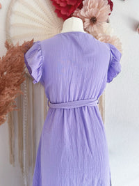 SOMMERKLEID AUS MUSSELIN IN LILA - ONE SIZE -