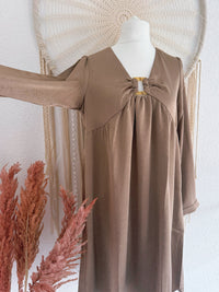 FESTLICHES HÄNGERKLEID IN CHAMPAGNER - ONE SIZE -