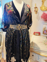 VINTAGE GÜRTEL MIT METALLSTÄBCHEN-OPTIK