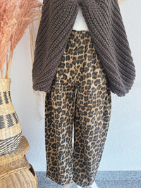 CORDHOSE MIT LEOPRINT - ONE SIZE -