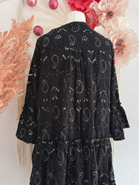 FUNKELNDES TUNIKAKLEID MIT PAILLETTEN UND BESTICKUNGEN - ONE SIZE -