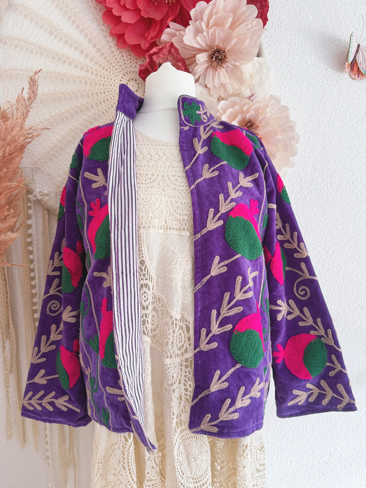 BOHOJACKE MIT STICKEREIEN - MODELL 14 - ONE SIZE -