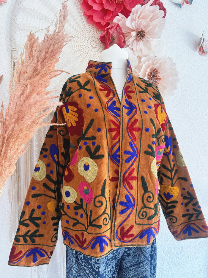 BOHOJACKE MIT STICKEREIEN - MODELL 10 - ONE SIZE -