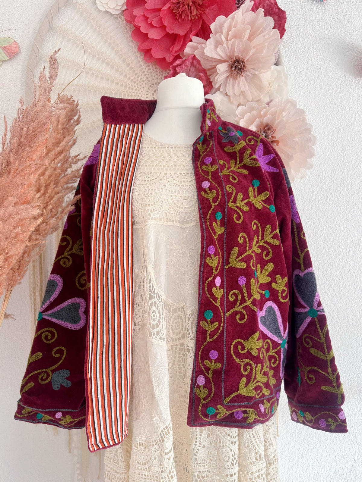 BOHOJACKE MIT STICKEREIEN - MODELL 1 - ONE SIZE -