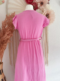 SOMMERKLEID AUS MUSSELIN IN PINK - ONE SIZE -