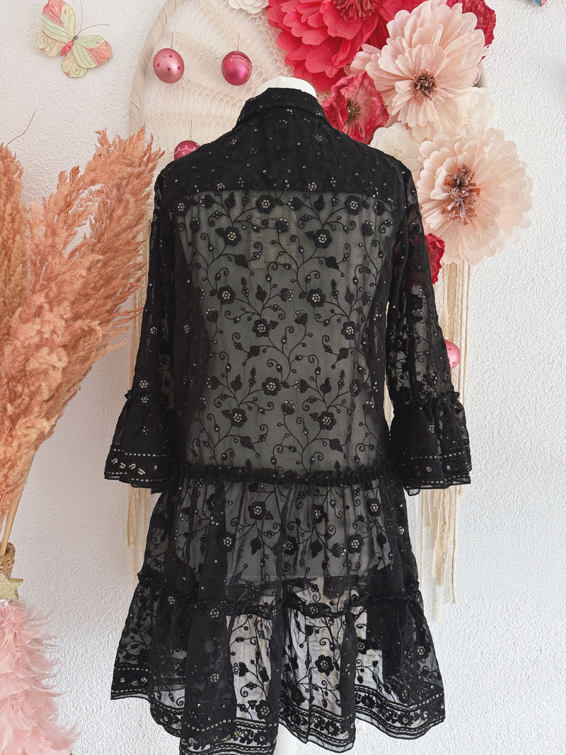 TUNIKA MIT GOLDENEN PAILLETTEN - ONE SIZE -