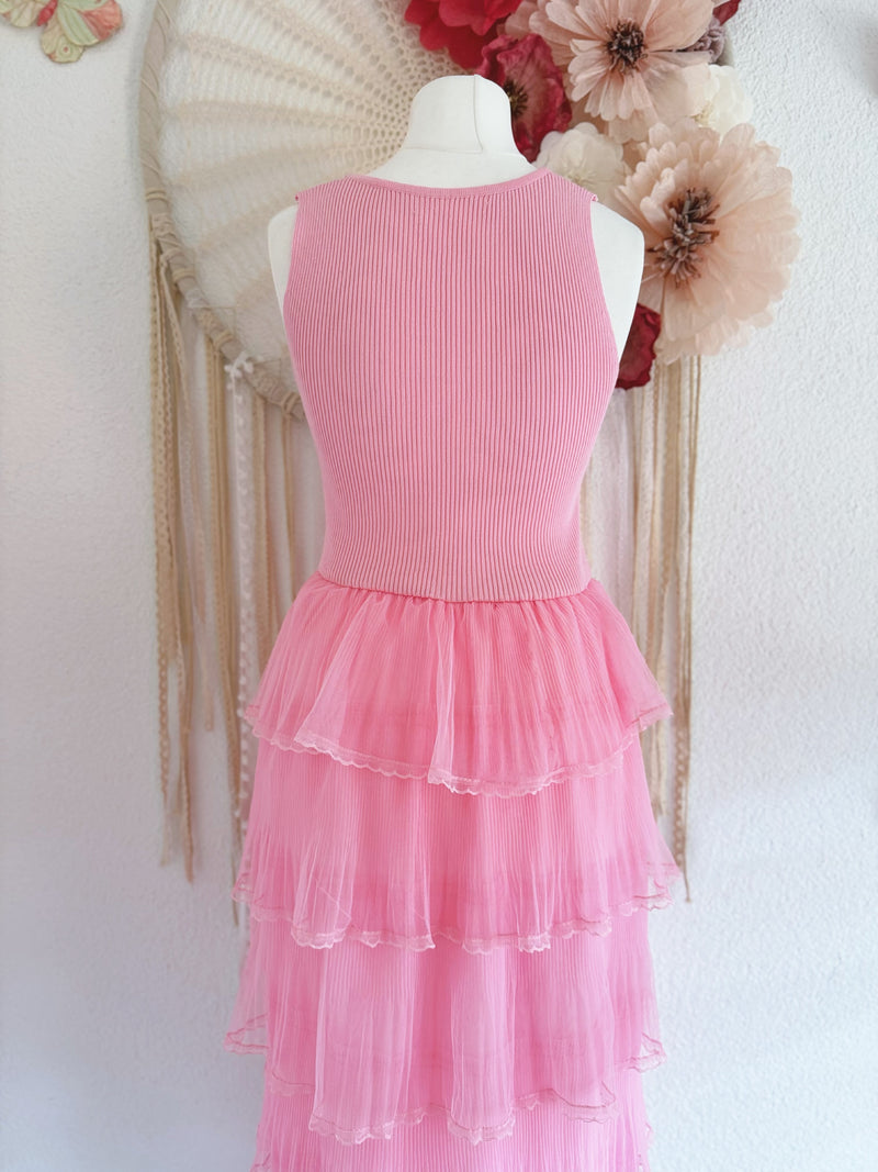ROMANTISCHES TÜLLKLEID IN ROSA - ONE SIZE -