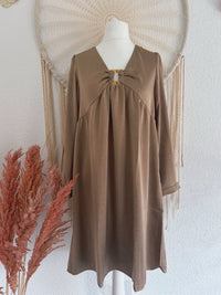 FESTLICHES HÄNGERKLEID IN CHAMPAGNER - ONE SIZE -