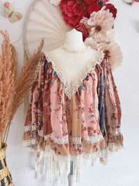 BOHO-TUNIKA IM FLORAL-PATCHWORK-DESIGN - VERSCH. GRÖßEN