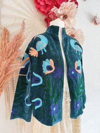 BOHOJACKE MIT STICKEREIEN - MODELL 15 - ONE SIZE -