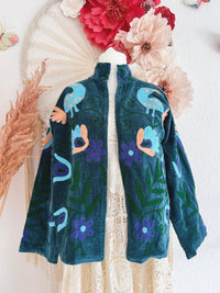 BOHOJACKE MIT STICKEREIEN - MODELL 15 - ONE SIZE -
