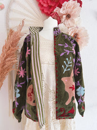 BOHOJACKE MIT STICKEREIEN - MODELL 16 - ONE SIZE -