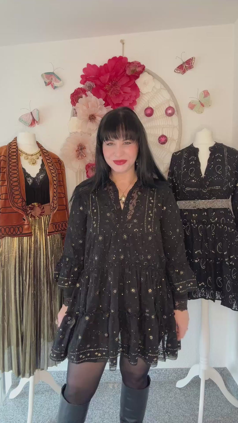 TUNIKA MIT GOLDENEN PAILLETTEN - ONE SIZE -