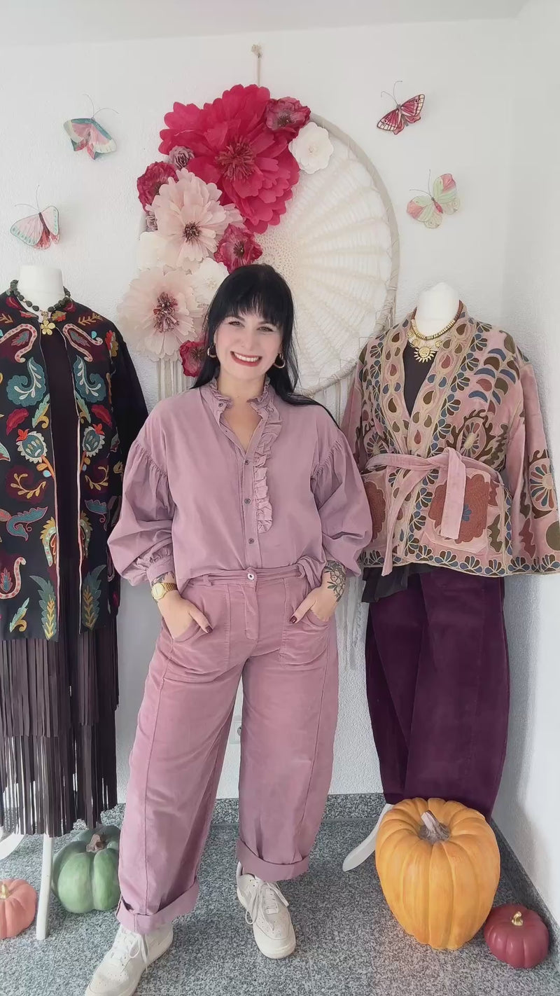 BARREL JEANS AUS CORD IN ALTROSA - ONE SIZE -