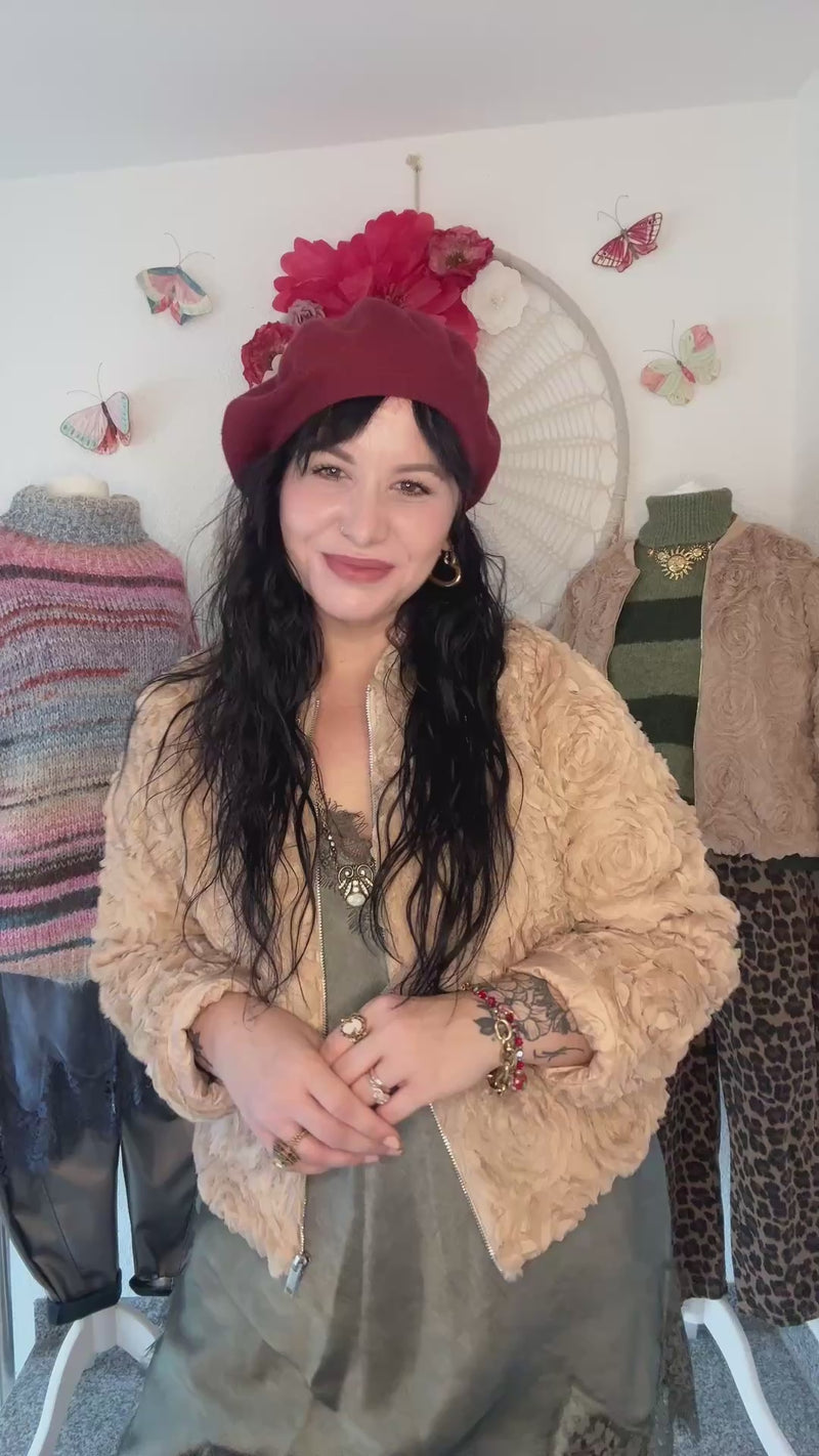 BASKENMÜTZE - BERET - IN BORDEAUX