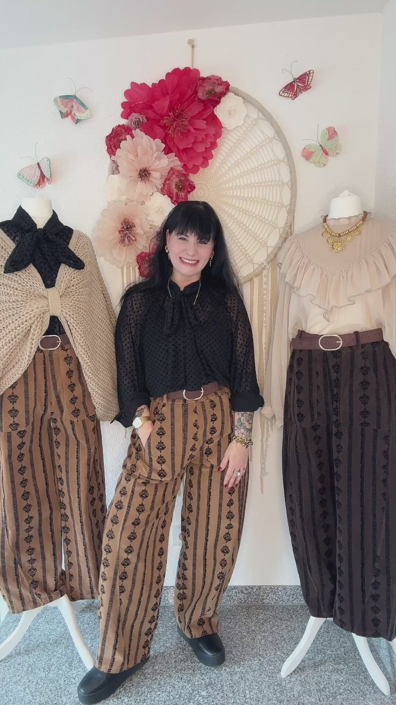 STATEMENT-CORDHOSE IM BOHOLOOK IN BRAUN - ONE SIZE -